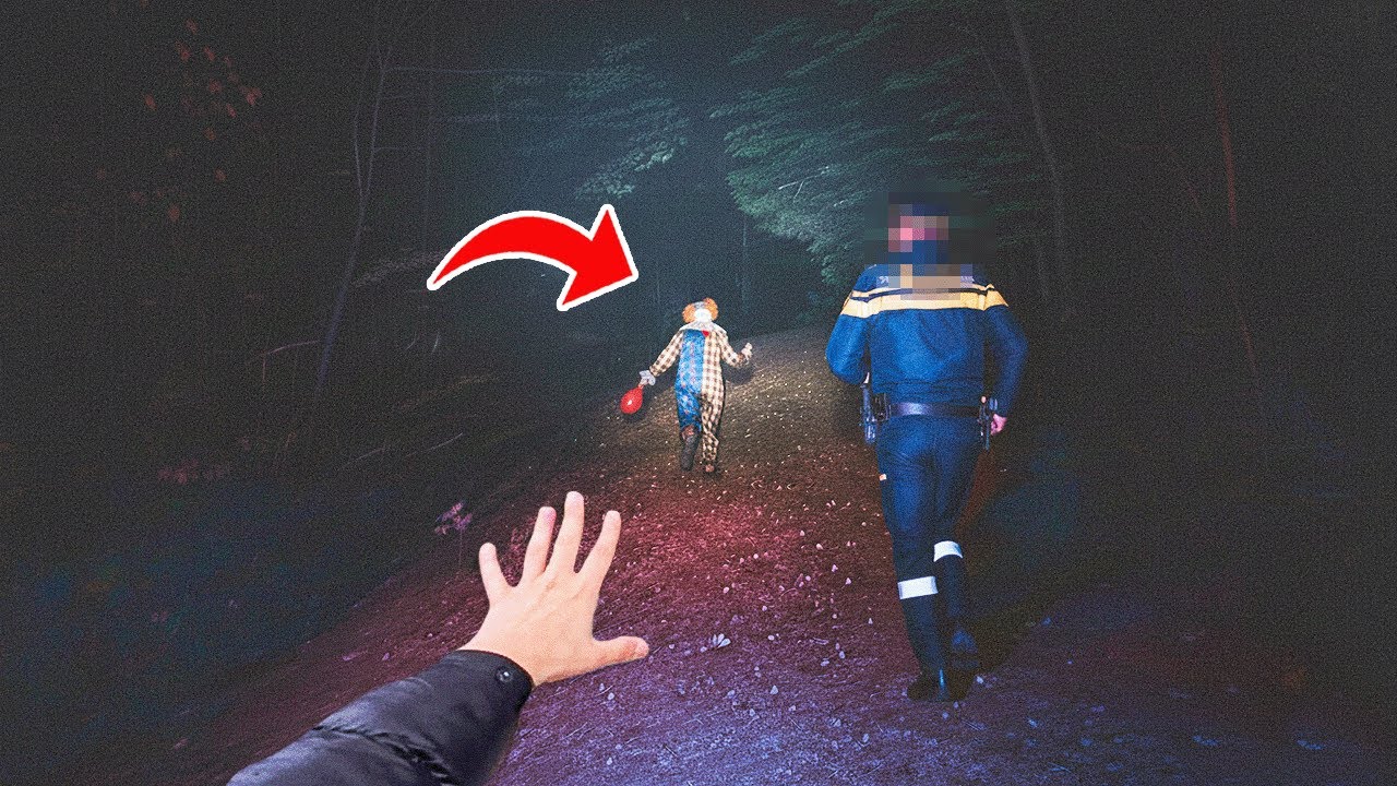 politie redt ons van de clown in het bos... (02:00 's nachts)