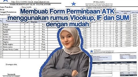 Cuma 10 Menit! Membuat Form Permintaan ATK, Stok Barang & PO di Excel (VLOOKUP, IF, SUM)