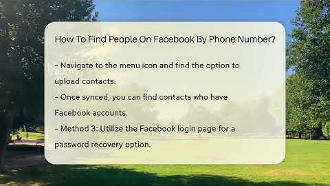 How To Find People On Facebook By Phone Number? - Everyday-Networking