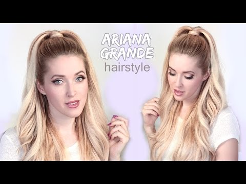 ariana-grande-hair-tutorial-❤-half-ponytail-hairstyle-with-extensions