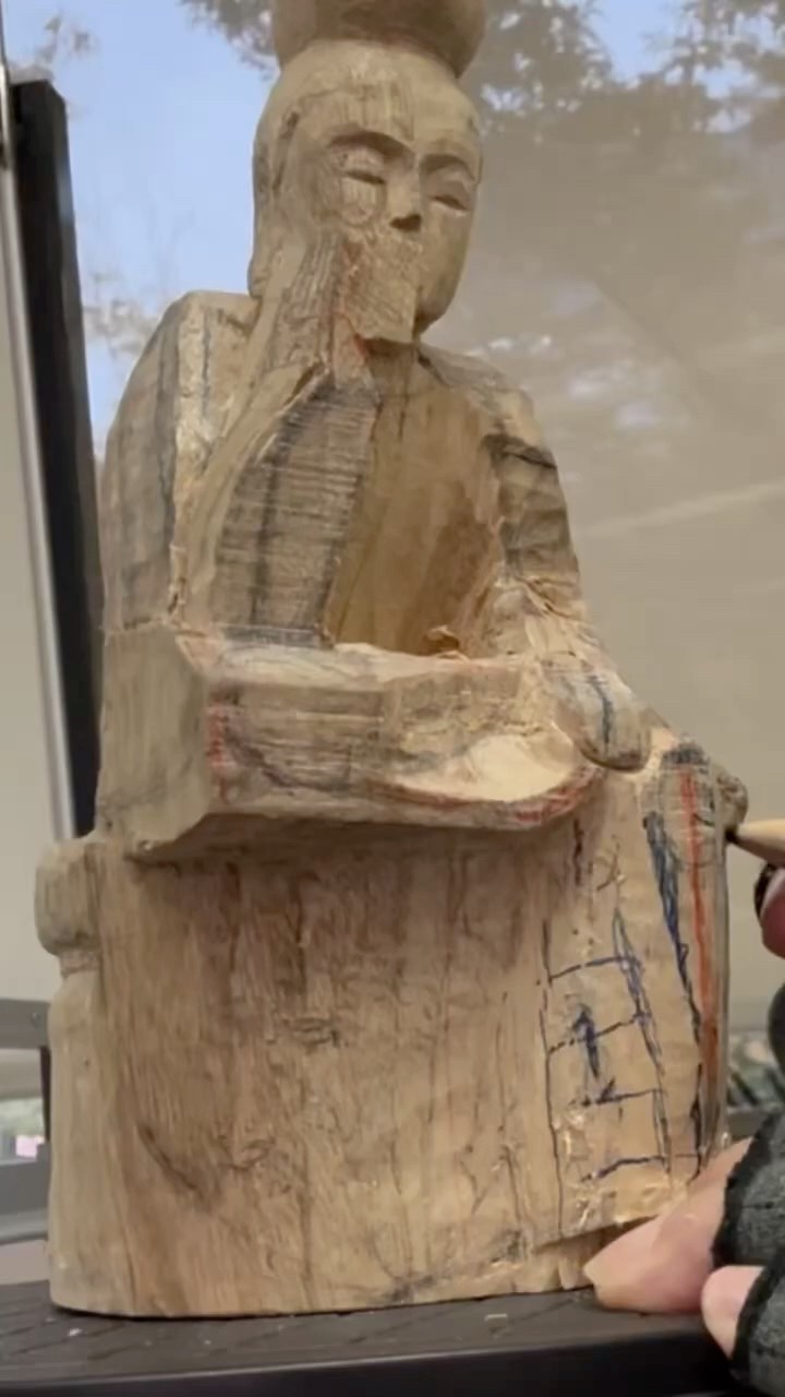 チャレンジ仏像彫刻603「広隆寺弥勒菩薩」by未子N How to Sculpting