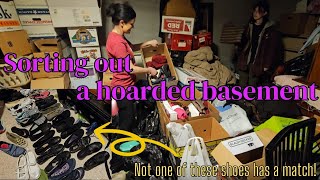 Tackling BASEMENT of HOARDED HOME to PREVENT EVICTION #hoarder #cleaningmotivation #declutter #free