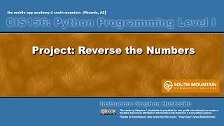 Python 04D -  Reversing the Numbers project