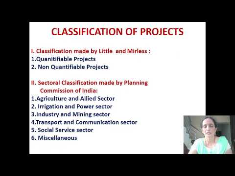 CLASSIFICATION OF PROJECTS -  PART -1