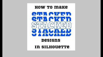 Stacked Text in Silhouette