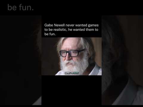 Gabe Newell Explains Why Fun Beats Realism #shorts #linux #valve #coding