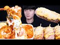 분모자 치즈 떡볶이 치즈 핫도그 먹방ASMR MUKBANG SPICY TTEOKBOKKI & CHEESY CORN DOGS トッポッキ アメリカンドッグ eating sounds