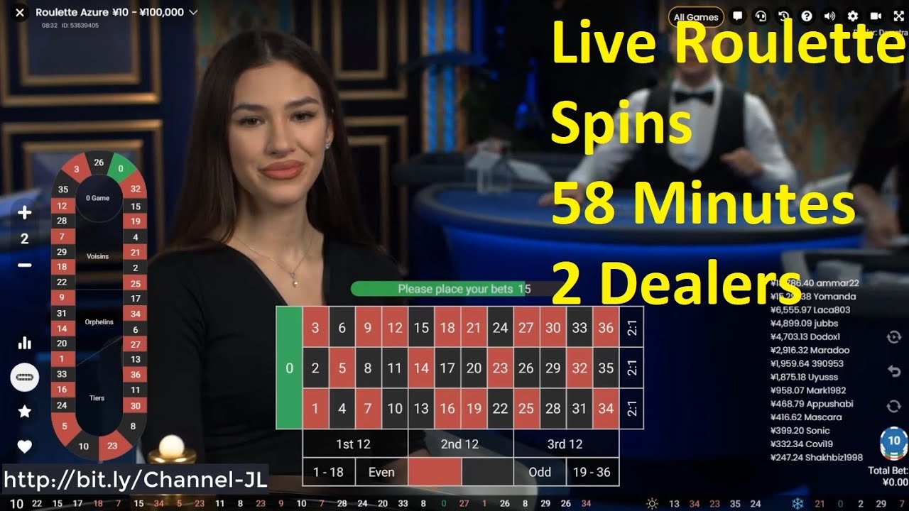 Live Roulette Spins 58 Minutes 2 Dealers Roulette Azure