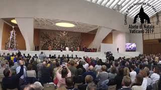 Arrivo del Papa e intervento di Mons. Cipolla --- Abete Vaticano 2019