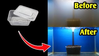 How to make fish tank filter at home - Aquarium semi undergravel filter  DIY Resimi