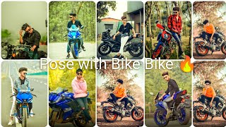 Bike Photoshoot Pose Style Boy | Best Photo Pose With Bike | Bike Photoshoot Pose 2024