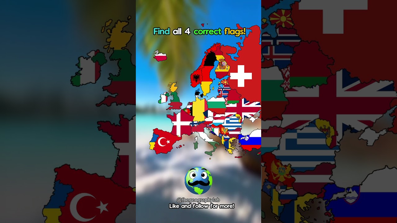 FIND ALL 4 CORRECT FLAGS CHALLENGE! 🏳️🚩