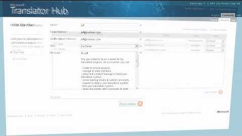 Microsoft Translator Hub - Step One - Creating a new project
