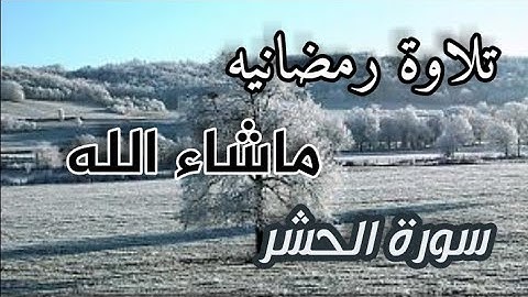 تلاوة رمضانيه خاشعة / ما تيسر من سورة الحشر / أسامة بومشاش
