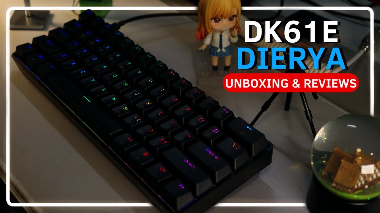 DIERYA DK61E Clavier de jeu mécanique 60 % Bleu : : Jeux vidéo