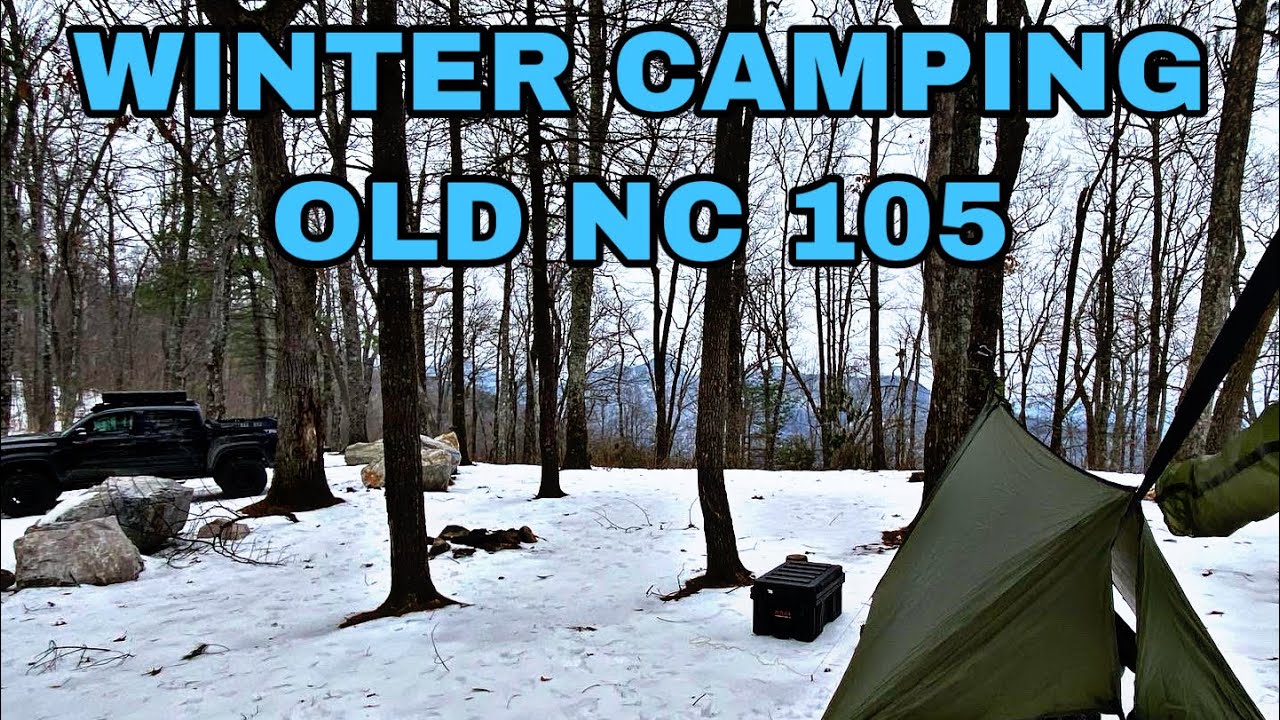 Зимний кемпинг на старой трассе NC 105 — ущелье Линвилл.