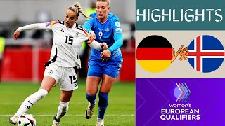 🇩🇪 Germany vs Iceland 🇮🇸 Women's EURO Qualifying Highlights | Group A4