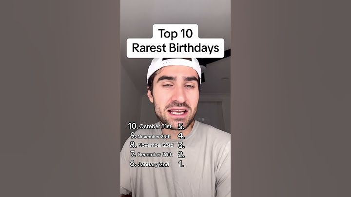 Top 10 Rarest Birthdays
