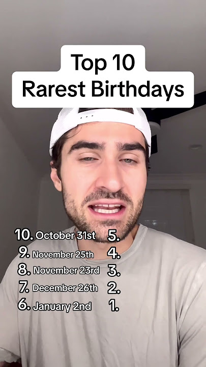 Top 10 Rarest Birthdays