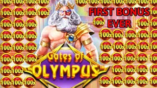 100X Drops on my First Gates of Olympus Slot Bonus (BIG WIN) screenshot 3