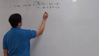 MAT150.5 Elementary Algebra Test 1 Practice Problem 9 Solution