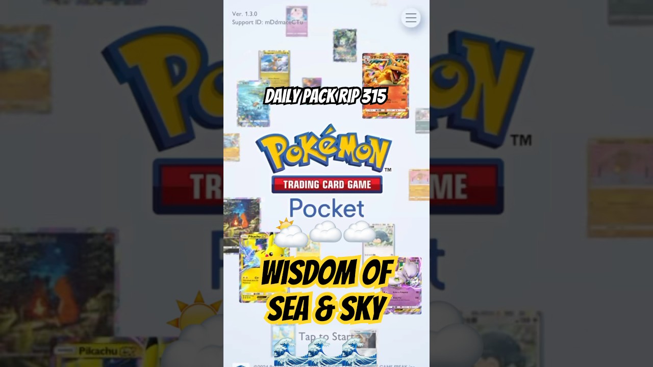 WILD PULL?! 🔥 Pokémon Pocket Daily Rip – Wisdom of Sea and Sky Pack Hype! 🌊 
