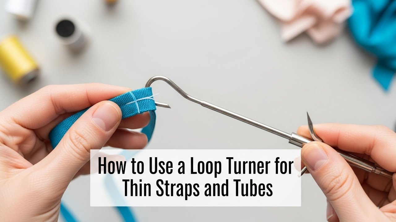 How to Use a Loop Turner for Thin Straps and Tubes - YouTube