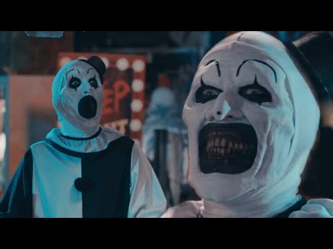 Art The Clown in a Horror Costume Shop | Terrifier 2