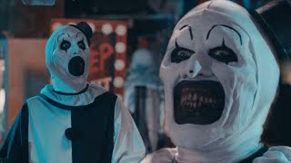 Art The Clown in a Horror Costume Shop | Terrifier 2