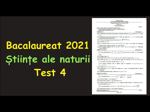Bac 2021 Test 4 antrenament bacalaureat stiinte ale naturii(Invata Matematica Usor-Meditatii Online)