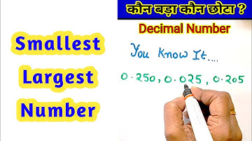 Smallest Largest Number | Smallest Number, Largest No | #shorts #youtubeshorts #ytshorts #trending