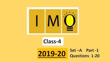 IMO Class 4 2019-20 Question Paper with answers