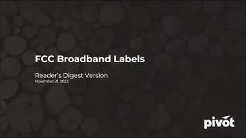 Broadband Label Overview