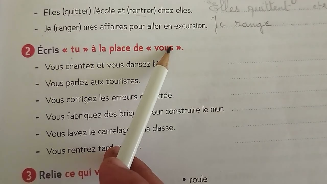 Le cahier d'activités  CE2 p.37 Le présent des verbes du 1e groupe
