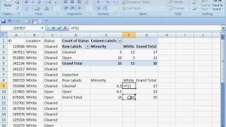 Performing a chi squared test in Excel