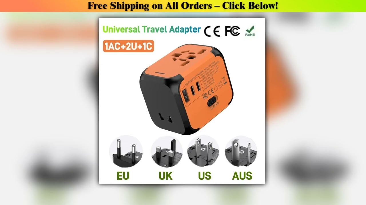 Universal Travel Adapter Multi Plug 220v to 5v Outlet usb Type c Socket Multicontacto con usb y Cor