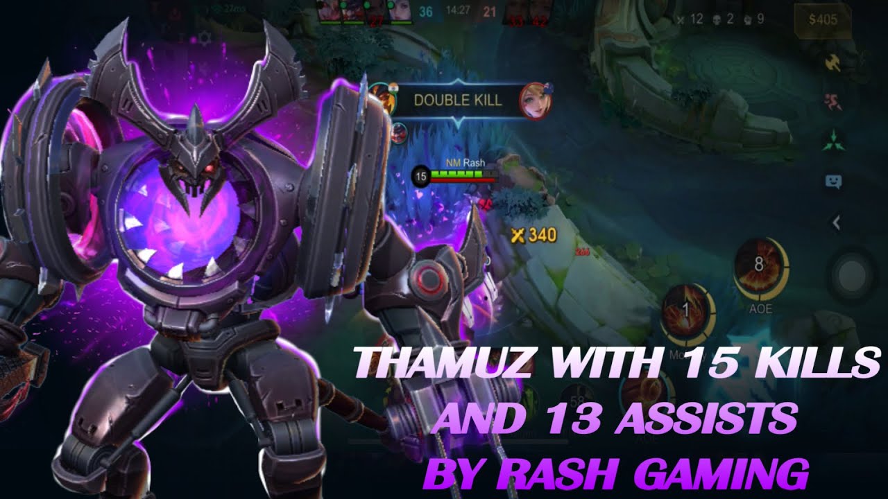 THAMUZ MLBB GUIDE | 15 Kills with 13 Assists THAMUZ Trial card gameplay | 