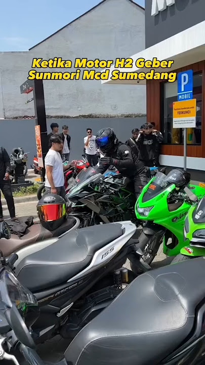 Ketika Ninja H2 Geber Geber di Tongkrongan 🔥 #kawasakininja #h2r #moge