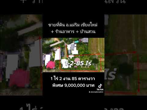 ขายที่ดิน พร้อมร้านอาหาร และบ้านสวน อ.แม่ริม จ.เชียงใหม่ #ที่ดินเชียงใหม่ #ร้านอาหารเชียงใหม่