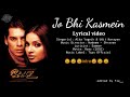 Jo Bhi Kasmein | lyrics | Translate | Udit Narayan & Alka Yagnik | Bollywood song