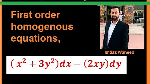 Homogeneous Differential Equations | (x^2 +3y^2)dx-2xydy=0