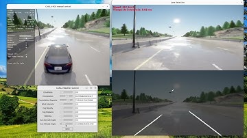 Deep Learning Lane Detection Test in CARLA Town04 with Different Weather Conditions