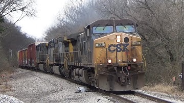YN2 AC44 Trio! CSX AC44CW 158 w/ Nice K5LA Leads Manifest Q581-30 on 12/30/21