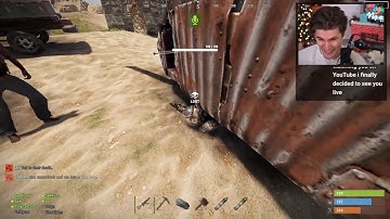 Ludwig lands Helicopter on LilyPichu | OTV Rust