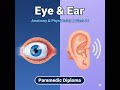 Eye and Ear | Anatomy and Physiology (14th Class)| Paramedic Diploma | Online Learning