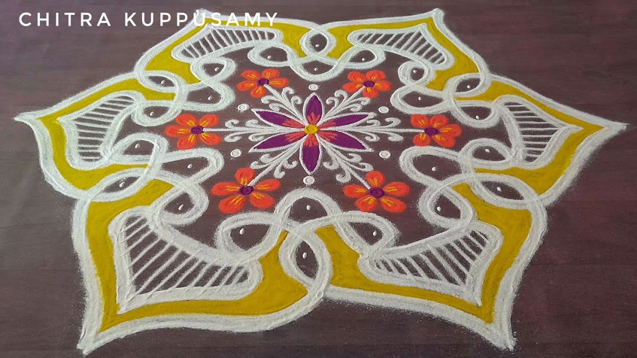 7 Pulli Kolam designs | Sikku Kolam designs | Chikku Kolam designs | kolangal | Designs