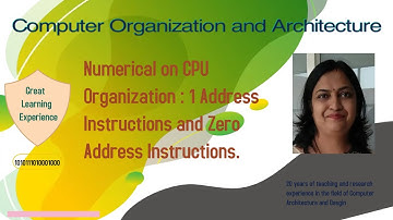Numerical on CPU organization : One n Zero Address  Instructions
