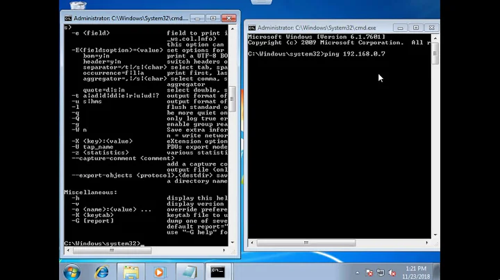 Using TShark to Capture ICMP Packets