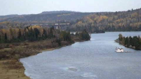 Nipigon river  with Morning Star cruising up 