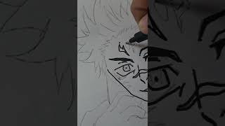 Drawing Sukuna.
